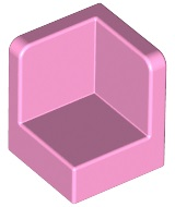 Panel 1 x 1 x 1 Corner in Bright Pink