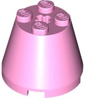 Cone 3 x 3 x 2 in Bright Pink