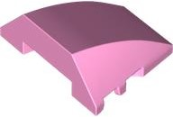 Brick Wedged, Curved 4 x 3 No Studs [Plain] in Bright Pink