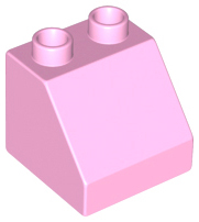 Duplo Brick 2 x 2 Slope 45° in Bright Pink