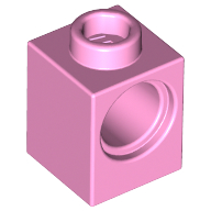 Technic Brick 1 x 1 with Pin Hole in Bright Pink