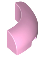 Brick Round Corner 3 x 3 x 1 No Studs in Bright Pink