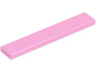 Tile 1 x 6 with Groove in Bright Pink
