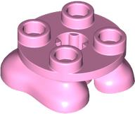 Feet, 2 x 2 x 2/3 with 4 Studs on Top in Bright Pink