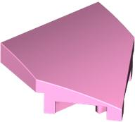 Brick Wedged, Curved 2 x 2 with Stud Notches in Bright Pink