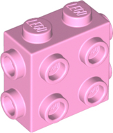 Brick Special 1 x 2 x 1 2/3 with 8 Studs on 3 Sides in Bright Pink