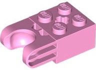 Technic Brick Special 2 x 2 with Ball Socket Wide and Axle Hole, No Arm Holes in Bright Pink