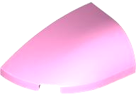 Brick Round, Curved Double 3 x 2 Beveled with Stud Notch Left in Bright Pink