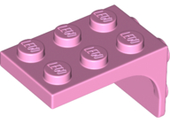 Bracket 2 x 3 - 2 x 2, Curved Sides in Bright Pink