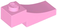 Brick Curved, 3 x 1 with 1/3 Inverted Cutout in Bright Pink