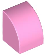 Brick Curved 1 x 1 in Bright Pink