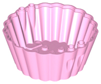 Cup Cake Form 8 x 8 x 3 in Bright Pink