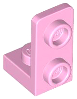 Bracket 1 x 1 - 1 x 2 Inverted in Bright Pink