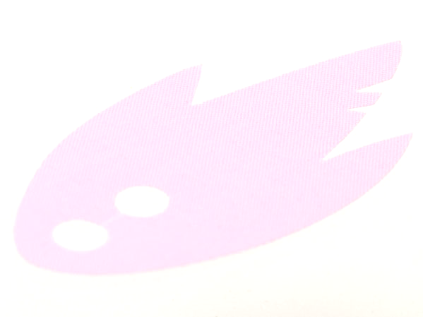 Decorative Shape, 3 Points with 2 Holes in Bright Pink