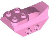 Brick Special 2 x 5 with Slope, Studs on Side in Bright Pink