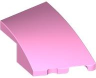 Brick Wedged, Curved 3 x 2 with Stud Notch Right in Bright Pink
