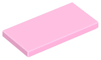 Tile 2 x 4 with Groove in Bright Pink