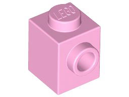 Brick Special 1 x 1 with Stud on 1 Side in Bright Pink