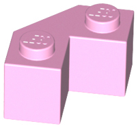 Brick Wedged 2 x 2 Facet in Bright Pink