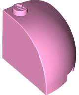 Brick Round Corner 3 x 3 x 2 Dome Top in Bright Pink