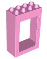 Duplo Door Frame 2 x 4 x 5 in Bright Pink