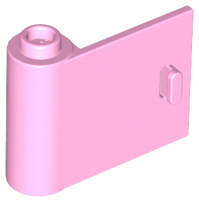 Door 1 x 3 x 2 Left - Open Between Top and Bottom Hinge in Bright Pink