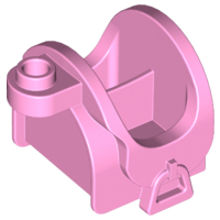 Animal / Creature Accessory, Horse Saddle with Stirrups and Top Stud in Bright Pink