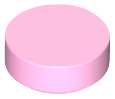 Tile Round 1 x 1 in Bright Pink