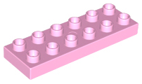 Duplo Plate 2 x 6 in Bright Pink
