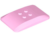 Brick Curved 6 x 4 x 2/3 Quad Curved with 2 x 2 Studs in Bright Pink