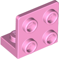 Bracket 1 x 2 - 2 x 2 Inverted in Bright Pink