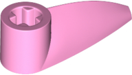 Technic Tooth 1 x 3 with Axle Hole [Hollow Underside] in Bright Pink