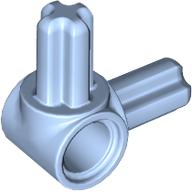 Technic Pin Connector Hub with 2 Perpendicular Axles in Bright Light Blue