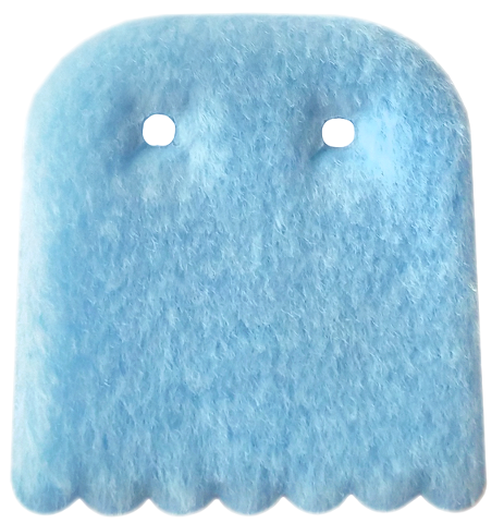 Cloak, Square, Rounded Scalloped in Bright Light Blue