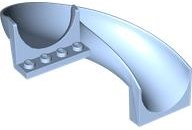 Slide Curved 180° in Bright Light Blue