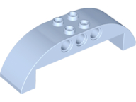 Brick Curved 2 x 8 x 2 Double in Bright Light Blue