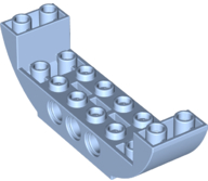 Brick Curved Inverted 2 x 8 x 2 Double in Bright Light Blue