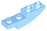 Brick Curved Inverted 4 x 1 in Bright Light Blue