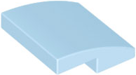 Brick Curved 2 x 2 x 2/3 in Bright Light Blue