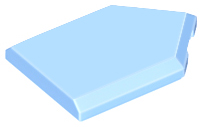 Tile Special 2 x 3 Pentagonal in Bright Light Blue