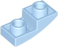 Brick Curved Inverted 2 x 1 in Bright Light Blue