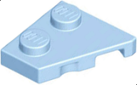 Wedge Plate 2 x 2 Left in Bright Light Blue