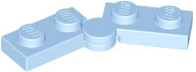 Hinge Plate 1 x 4 Swivel Top / Base - Hollow Clip [Complete Assembly] in Bright Light Blue