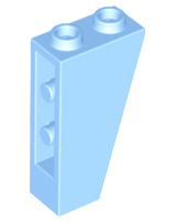 Brick Sloped Inverted 75° 2 x 1 x 3 in Bright Light Blue