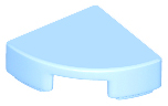 Tile Round 1 x 1 Quarter in Bright Light Blue