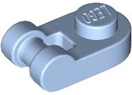 Plate Special 1 x 1 Rounded with Handle in Bright Light Blue