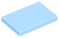 Tile 2 x 3 in Bright Light Blue