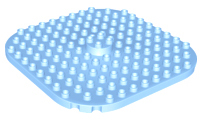 Duplo Plate 12 x 12, Rounded Corners with Raised 2 x 2 Center Cylinder in Bright Light Blue