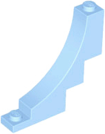 Brick Curved 1 x 5 x 4 Inverted in Bright Light Blue