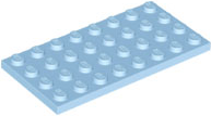 Plate 4 x 8 in Bright Light Blue